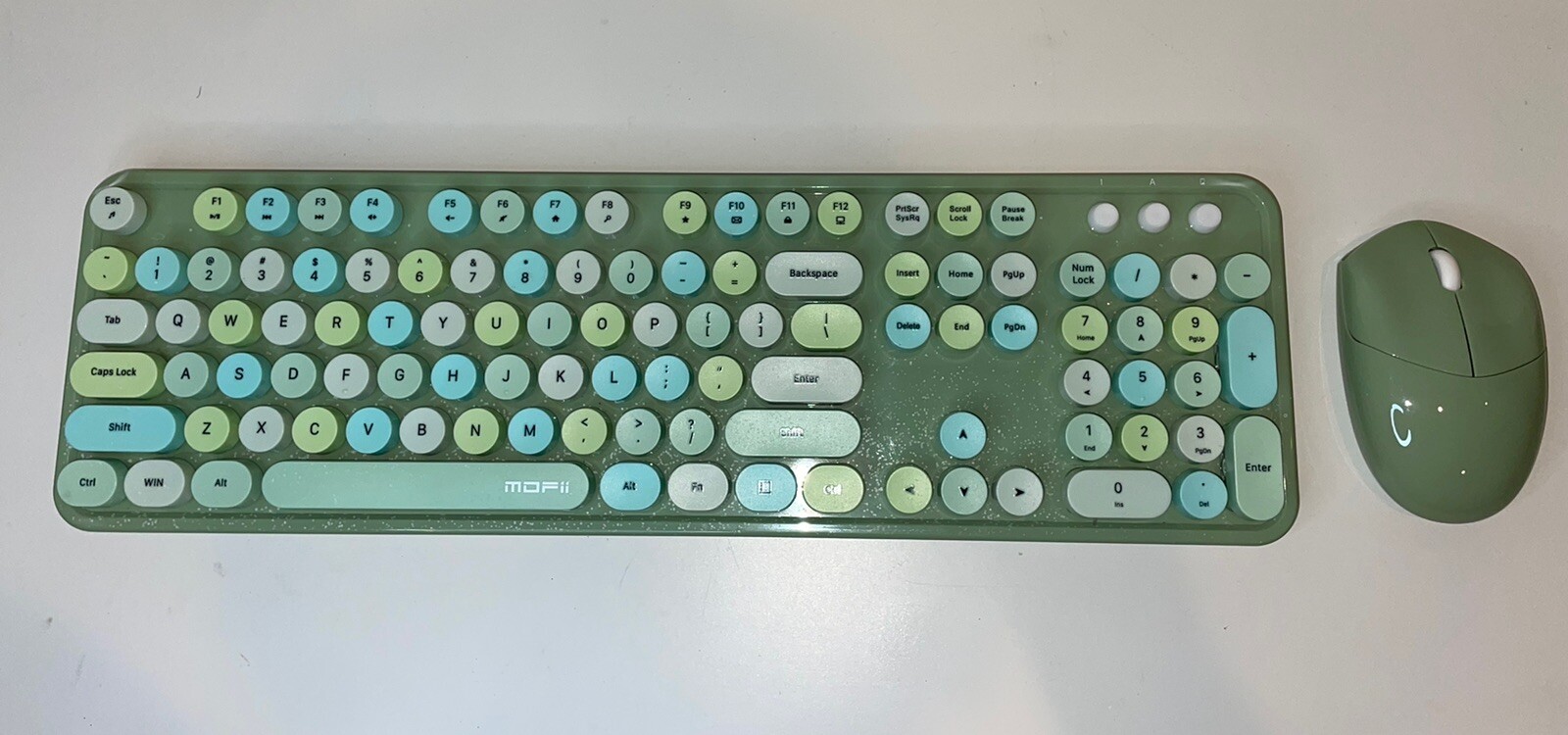 Mofii Charming Colorful Wireless Keyboard and Mouse set for PC/Laptop/Mac