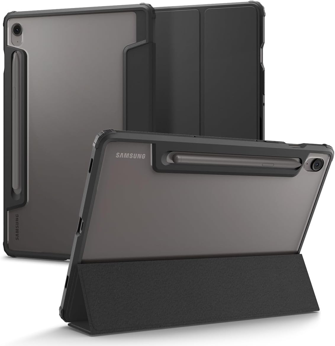 Case for Galaxy Tab S10 FE (2025) & S9 (2023) Case, Transparent Back, S Pen Hold