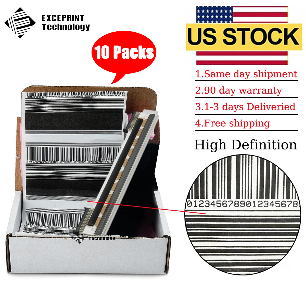 ✅ 10PCS Printhead for Zebra GX430T ZD500 300dpi Printer 105934-039 USA STOCK ✅
