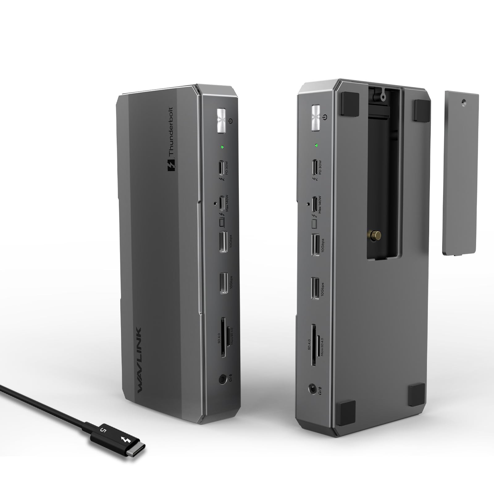 WAVLINK Thunderbolt 5 Dock 12-in-1 M2 NVMe 140W PD Triple 4K Dual 8K Mac Windows