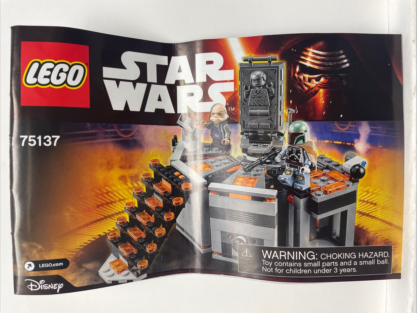 Lego Star Wars Instruction Manual Brochure NO LEGO Carbon Freezing Chamber 75137