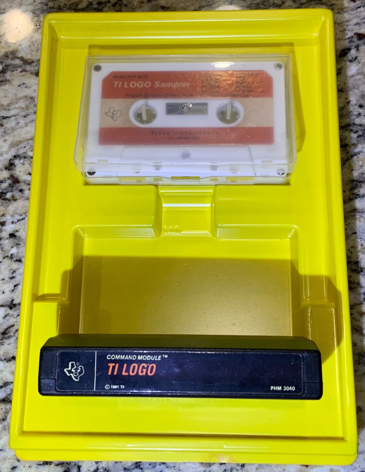 TI LOGO Cartridge Command Module TI-99/4A Texas Instruments & Sampler Cassette
