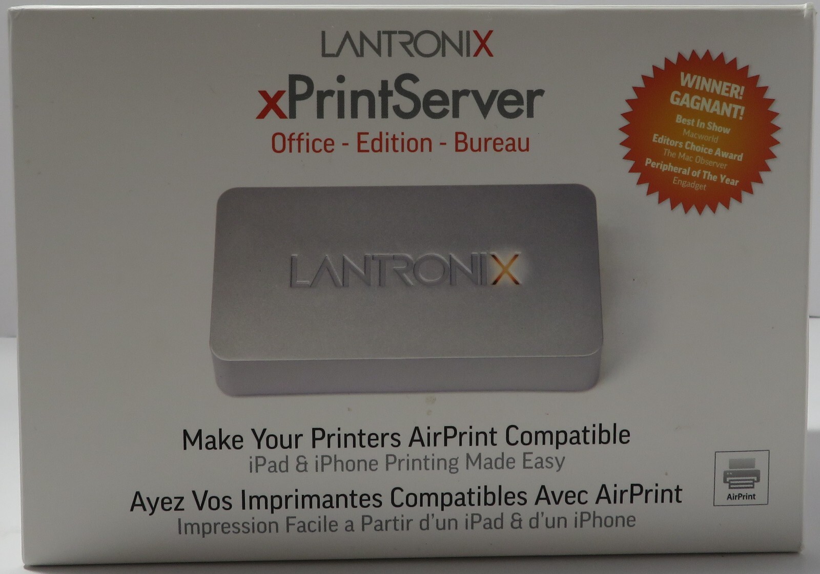 NIOB Lantronix XPS1002FC02S xPrintServer Office Edition w USB Port AirPr G1N