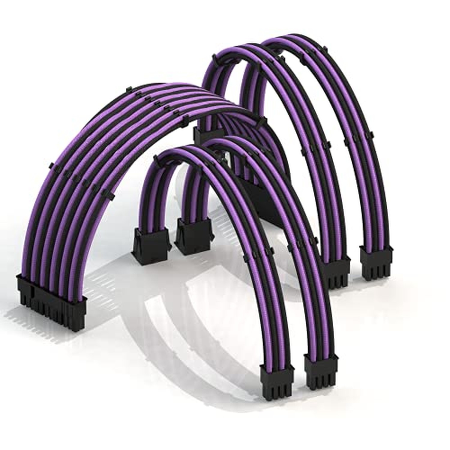 LINKUP - AVA 50cm PSU Cable Extension Sleeved Custom Mod GPU PC Braided