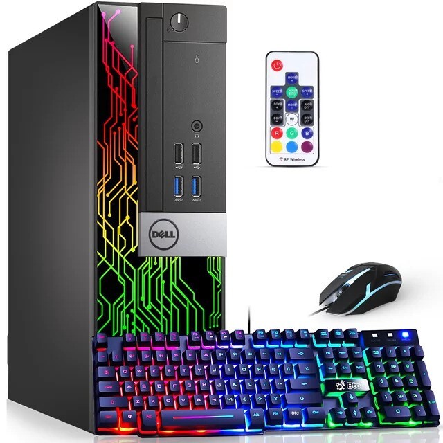 Dell RGB Desktop SFF Intel i5 6500 PC 16GB Ram 256GB SSD Wi-Fi Windows 10 pro