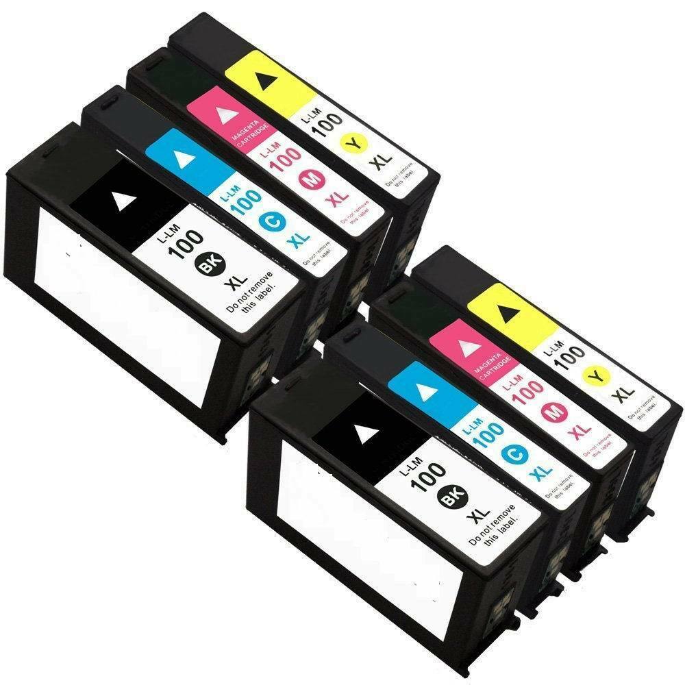 8-Pk/Pack 100XL Ink Cartridge For Lexmark Pinnacle Pro901/905/705/706 S815/S816