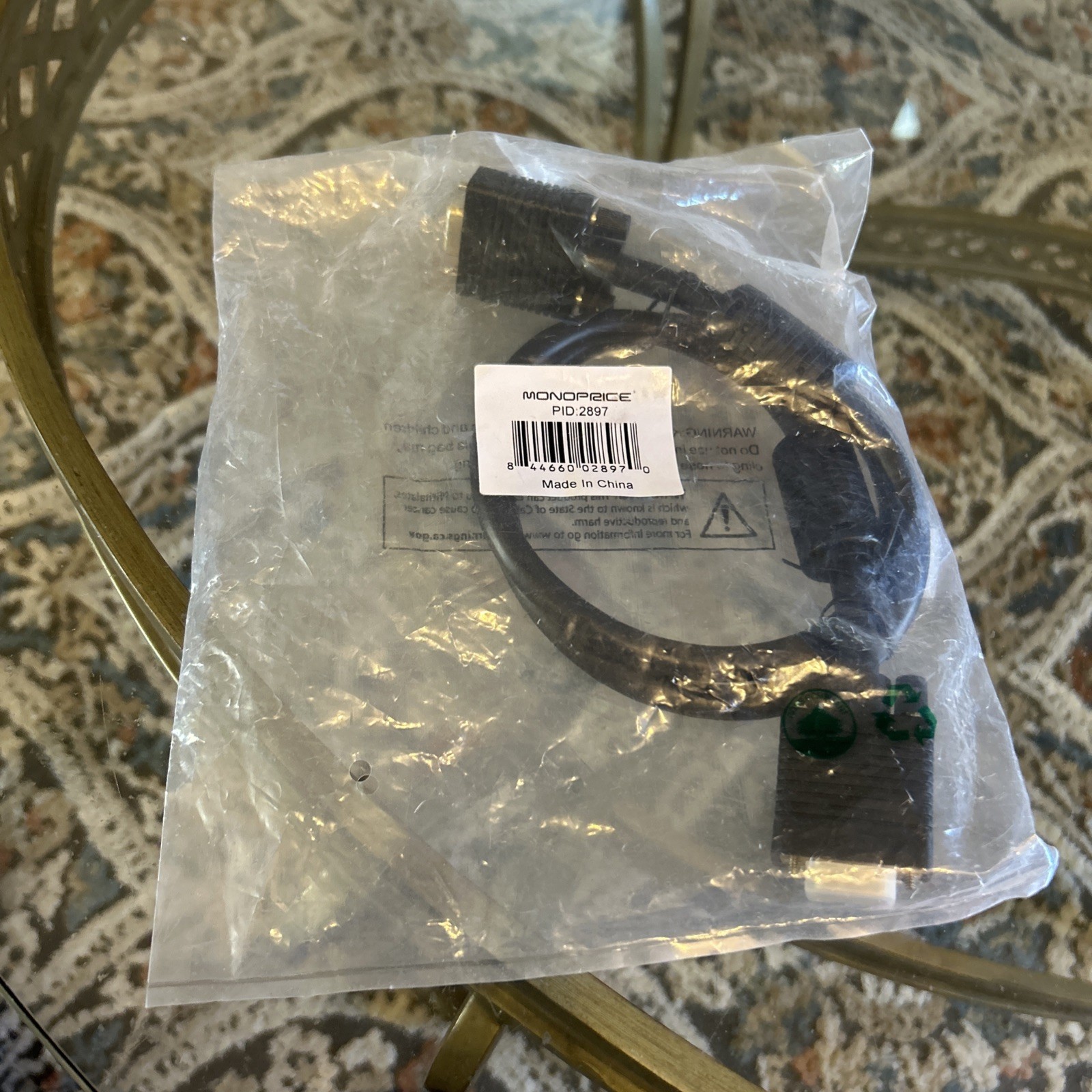 Monoprice SVGA Super VGA M/F Monitor Cable - 3 Feet With ferrites | Gold Plated