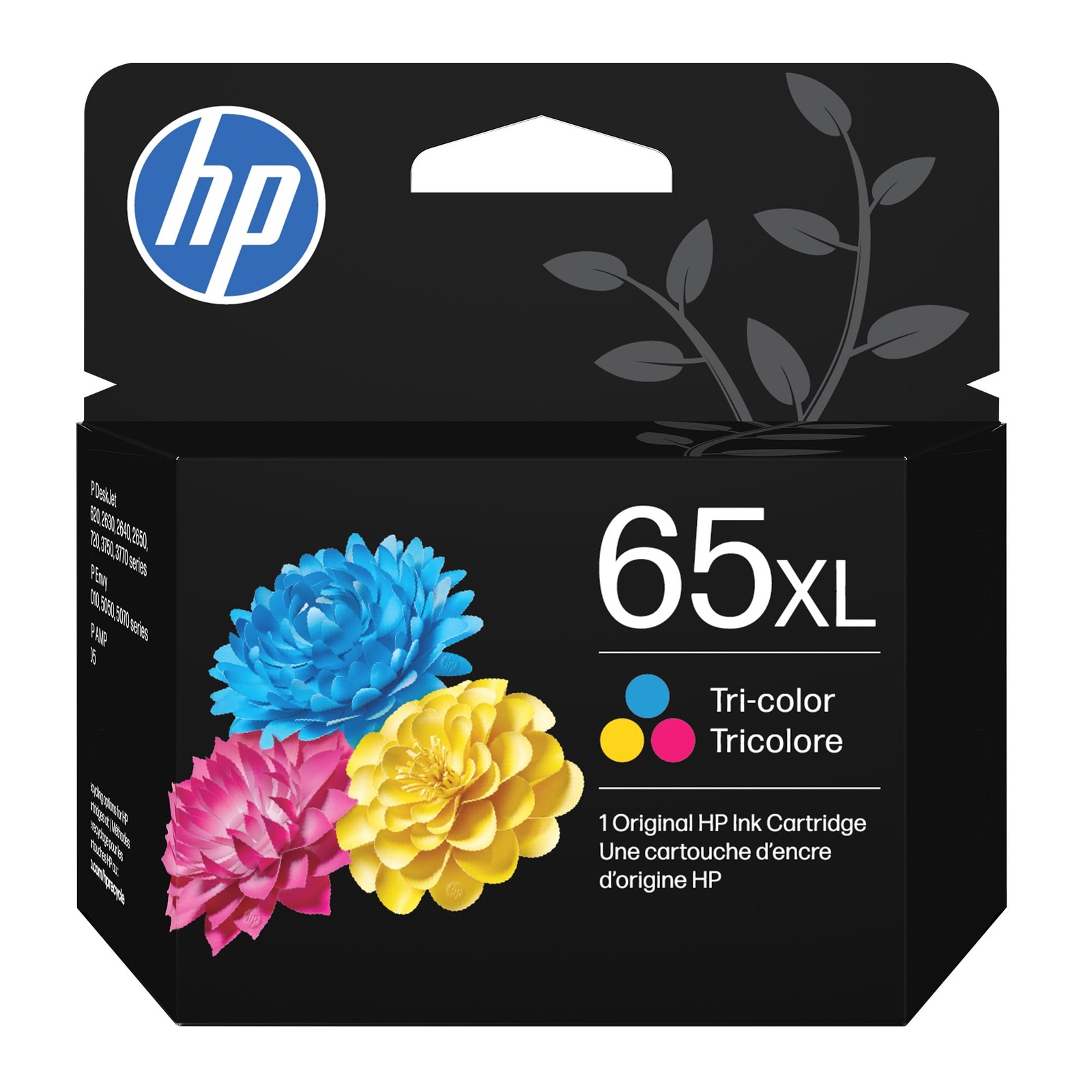 HP N9K03AN#RFD 65XL Tri-Color Original Ink Cartridge, Vibrant Cyan Magenta