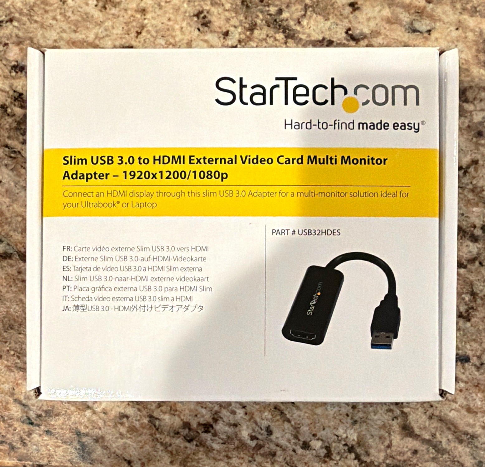 StarTech.com Slim USB 3.0 to HDMI Adapter Portable Black USB32HDES