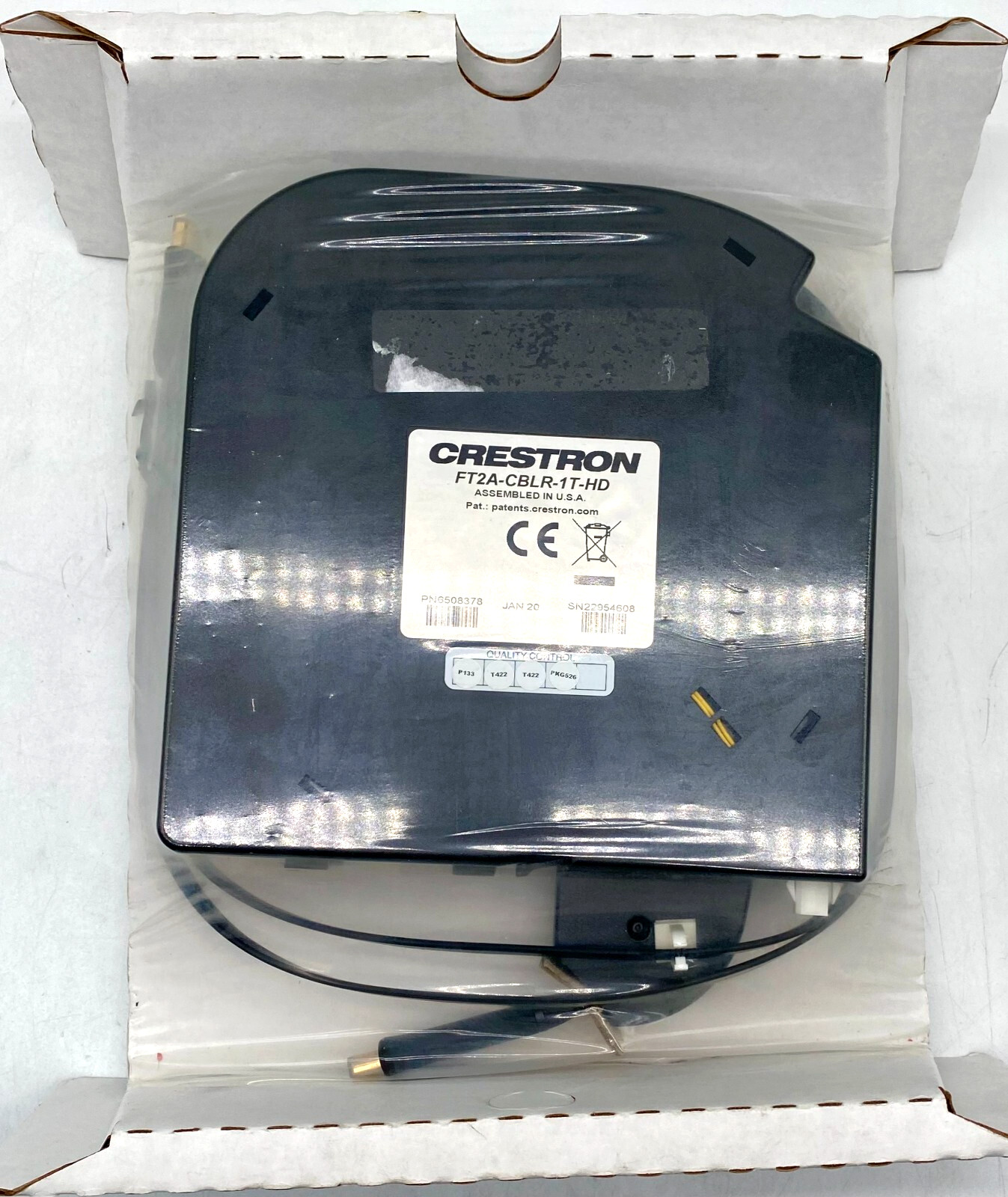 NEW SEALED CRESTRON FT2A-CBLR-1T-HD ONE-TOUCH CABLE RETRACTOR