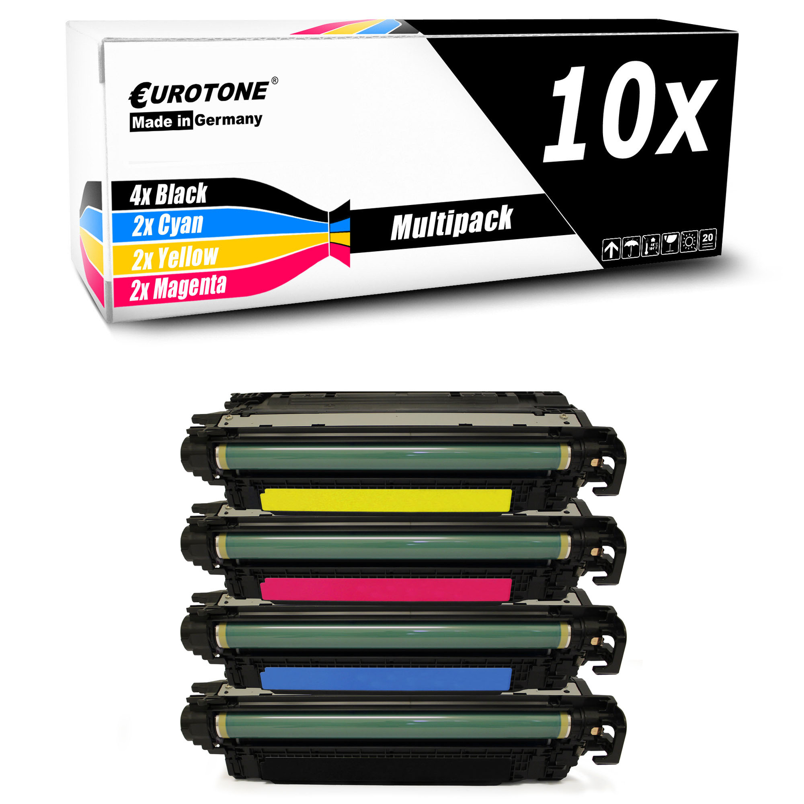 10X Eurotone Cartridge For HP LaserJet Enterprise 500Ecolor M-551-DN M-575-F