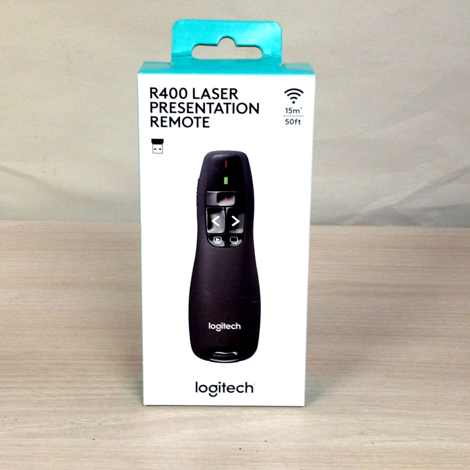 Logitech R400 Laser Presentation Remote Wireless 910-001354 Black USB Sealed Box
