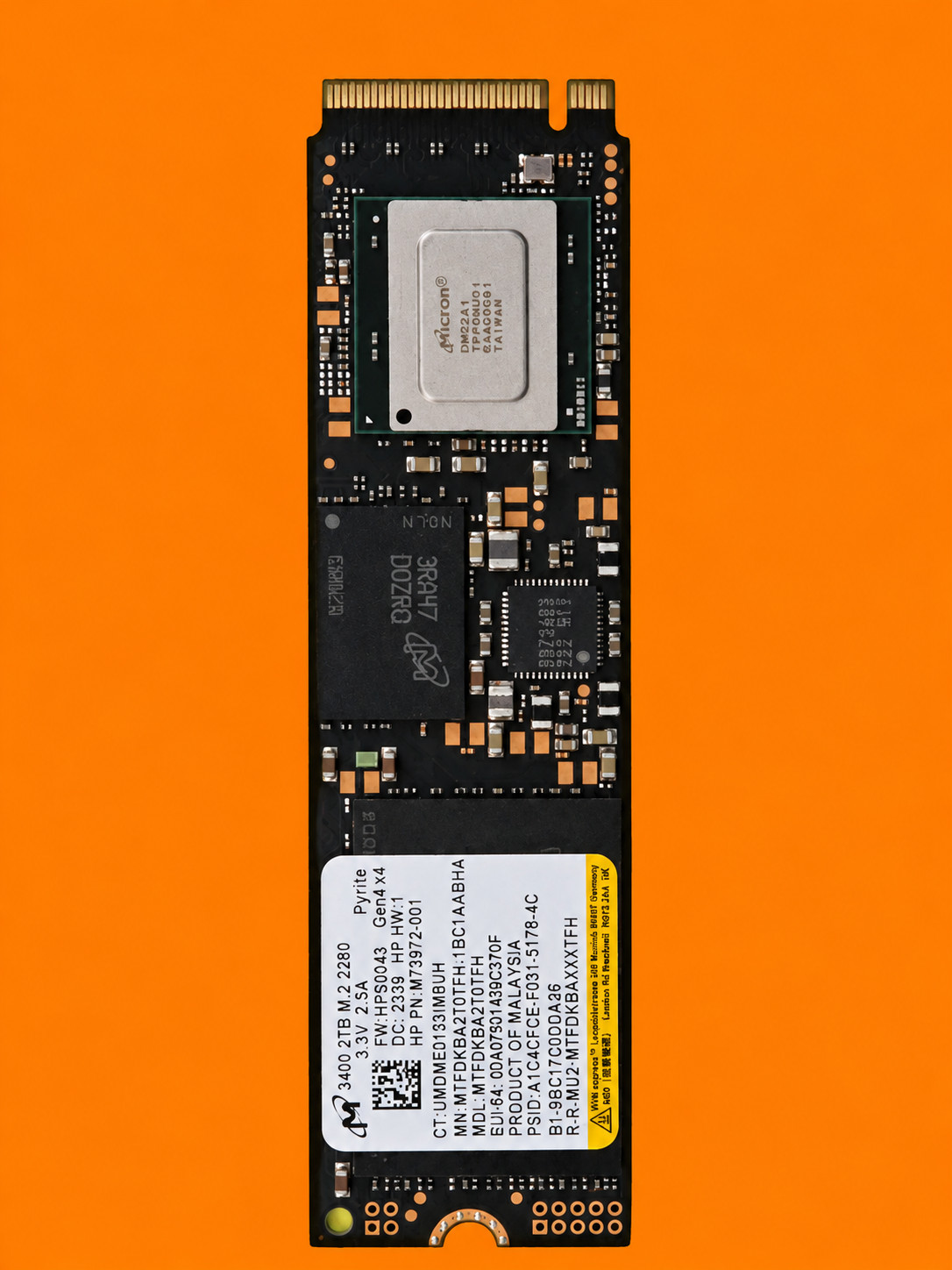 Micron 3400 2TB NVMe M.2 PCIe 4X4 Solid State Drive SSD M73921-001 99% Health