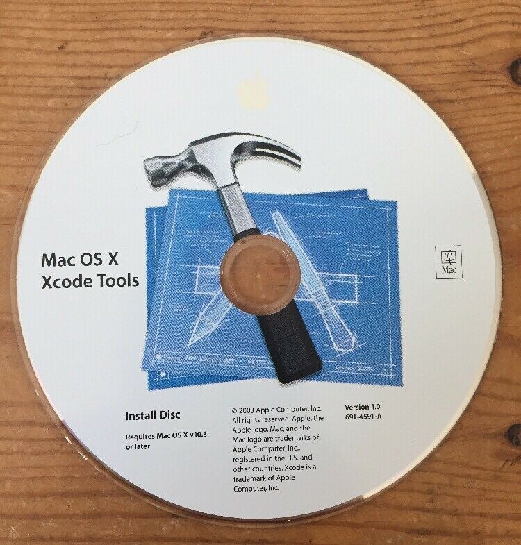 2003 Macintosh Mac OS X Version 10.3 Or Above Xcode Tools Installation CD-ROM