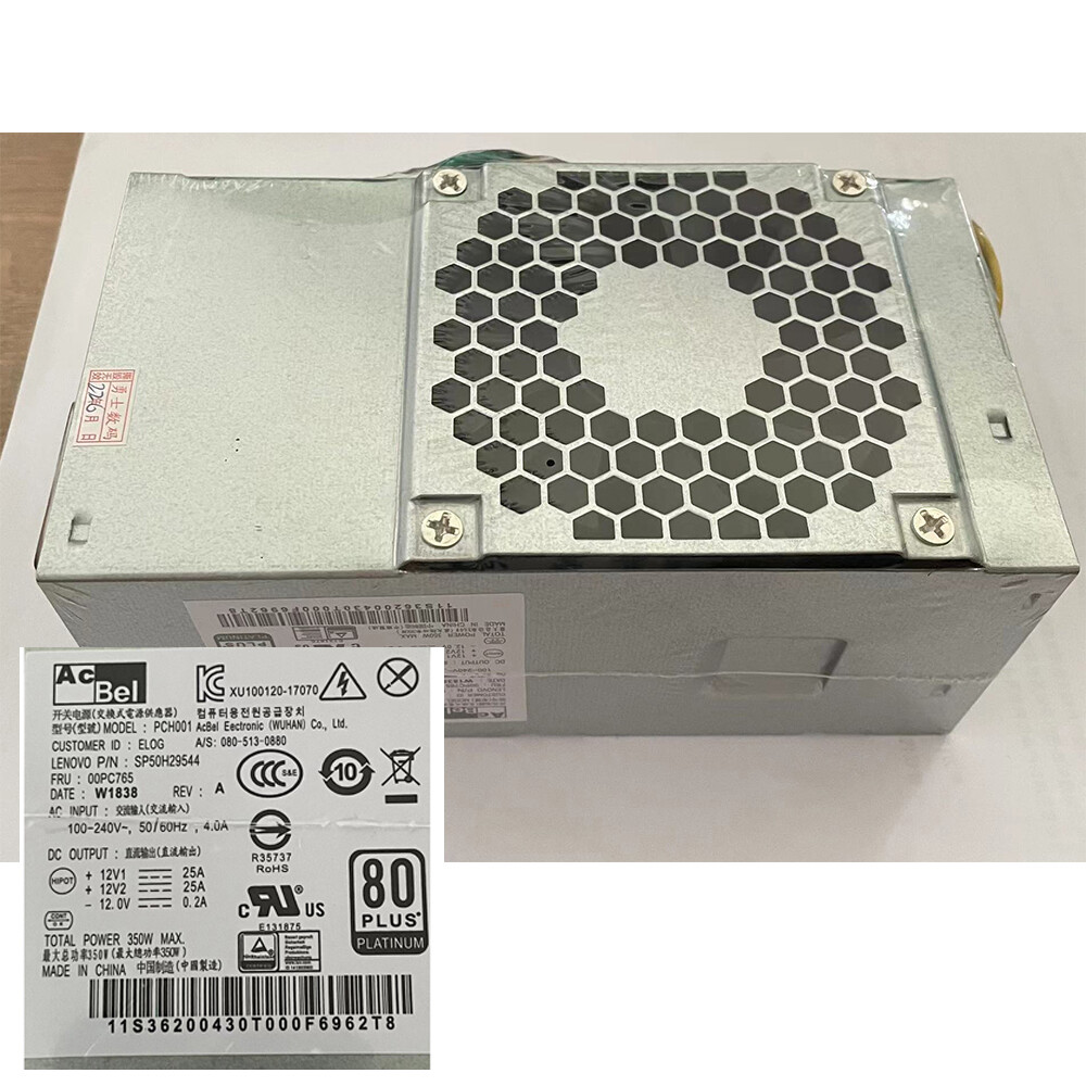 For Lenovo 350W PCH001 SP50H29544 00PC765  Power Supply 6+4Pin
