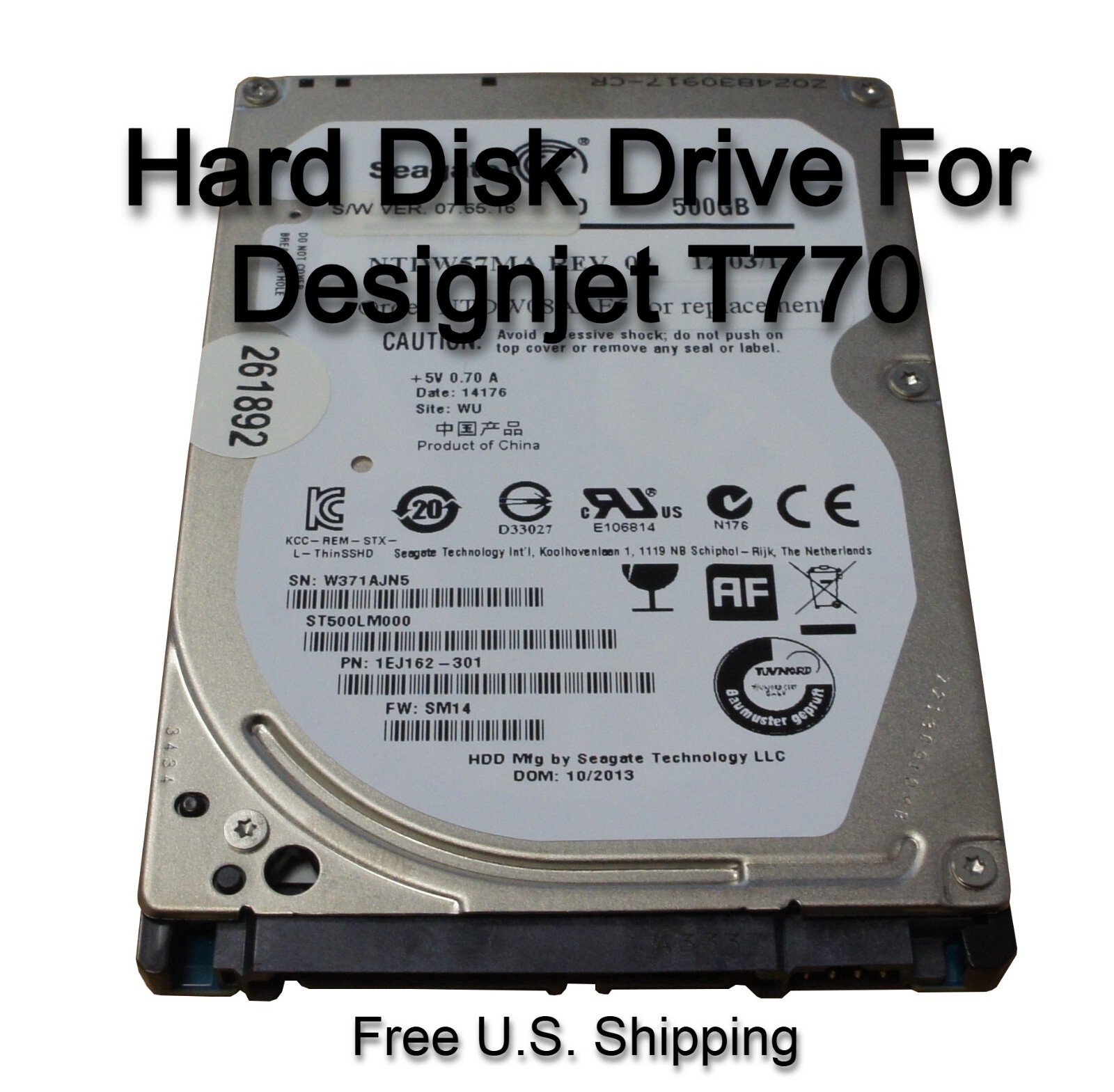 DesignJet T770 T1200 Hard Drive Disk CH538-67075 CH538-67007 Fit for HP