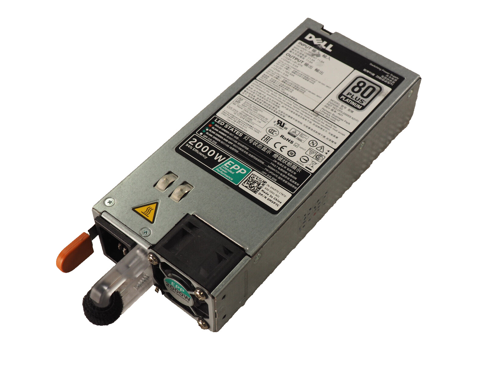 Dell MVP7C PowerEdge 2000W 80+ Platinum Switching Power Supply