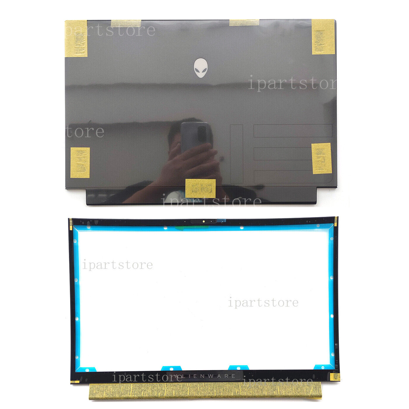 LCD Back Cover + Front Bezel Black For Dell Alienware M15 R3 0VGKFM 07CK61
