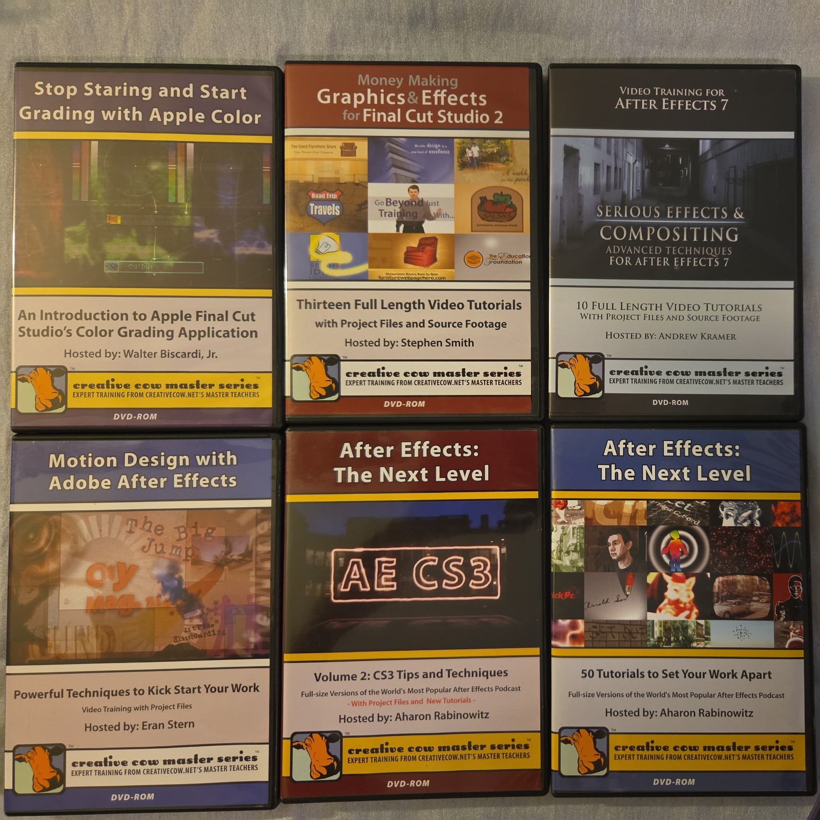  6 Creative Cows Master Series - Editing,  Effects, DVDs Over 25 Hours Win/Mac