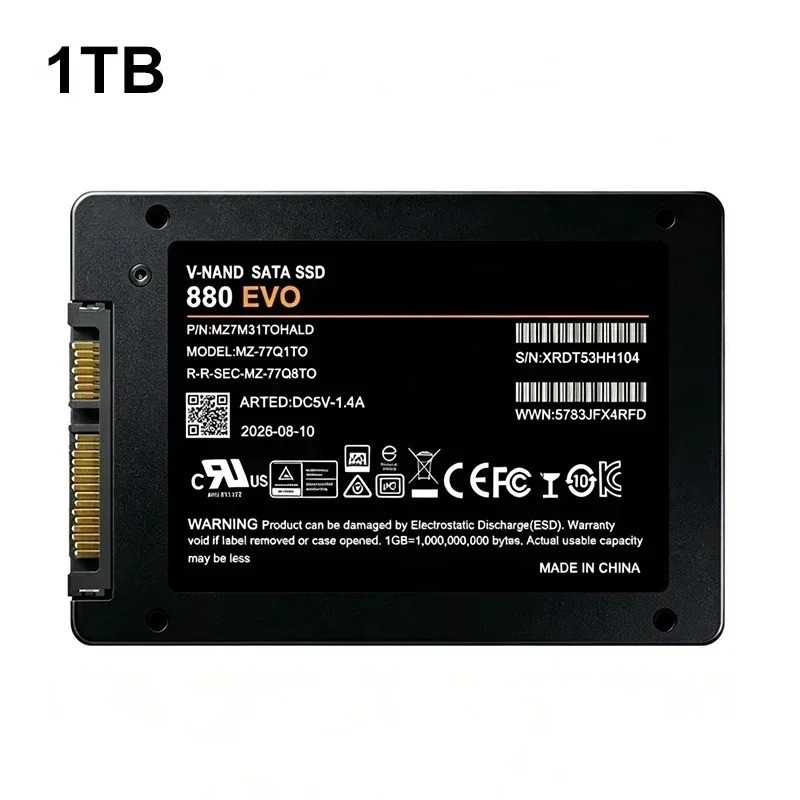 Original 880 EVO 2.5 Inch SATA3 SSD Internal Solid State Drive 1TB-2TB Hard Disk