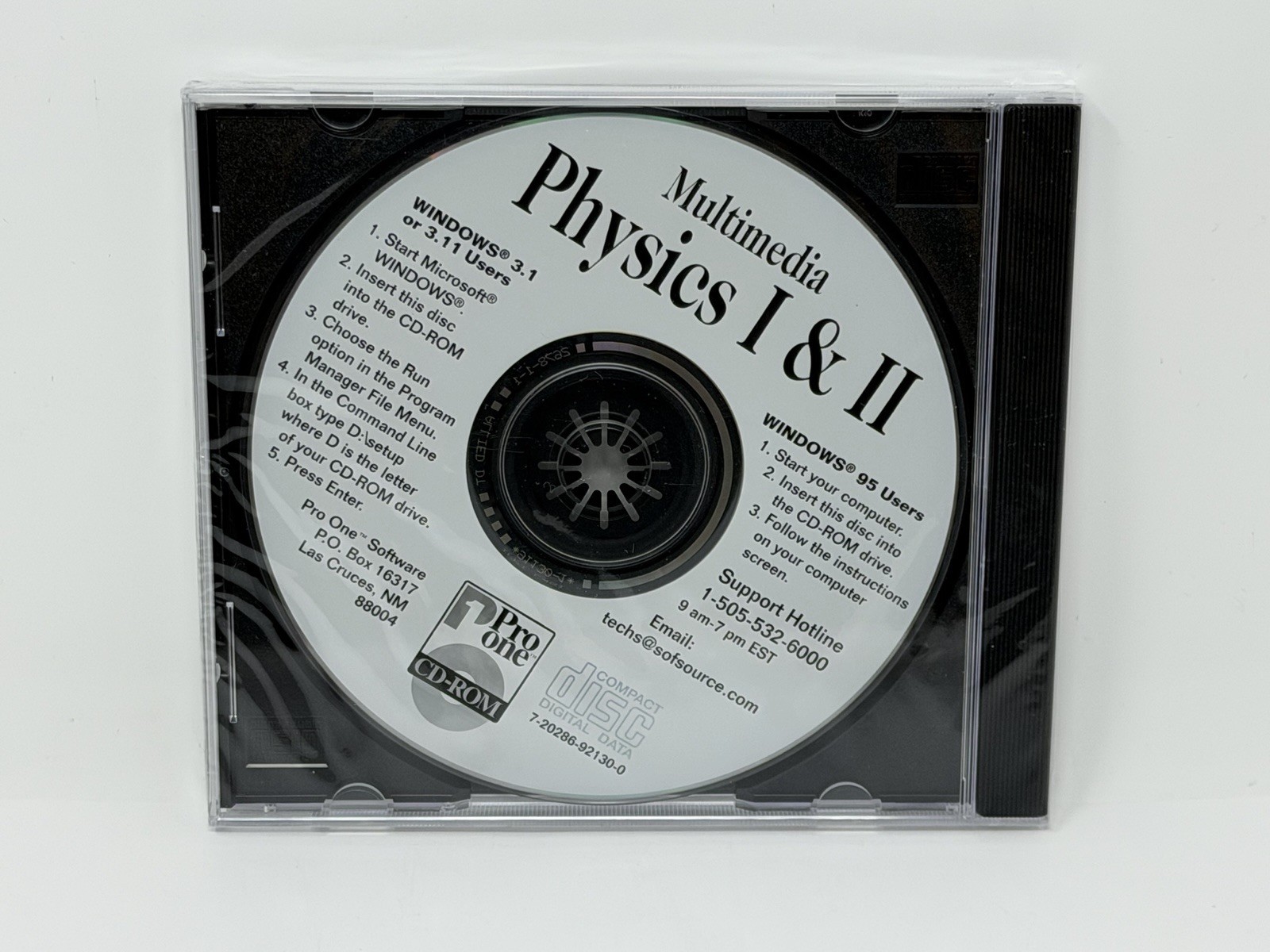 Pro One Multimedia Software Physics I & II PC CD-ROM for Windows 95, 3.1, 3.11