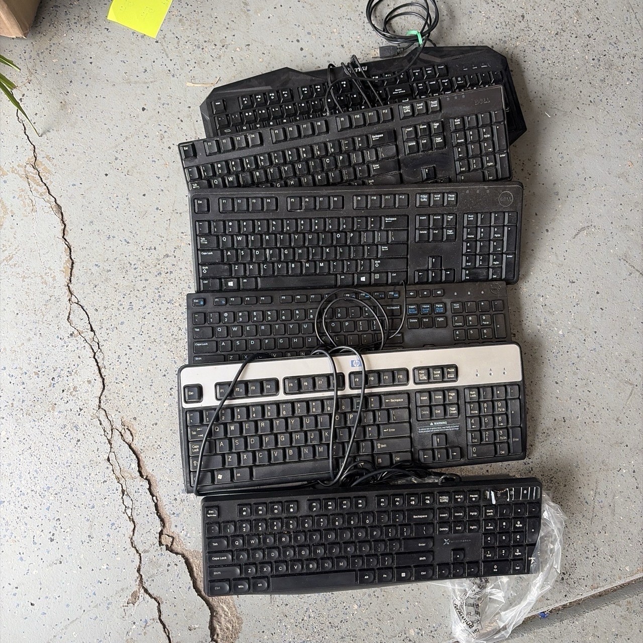 Lot Of 6 Keyboards MSI, Hp, Etc Full Size Keyboard Gaming, Office Tested Working