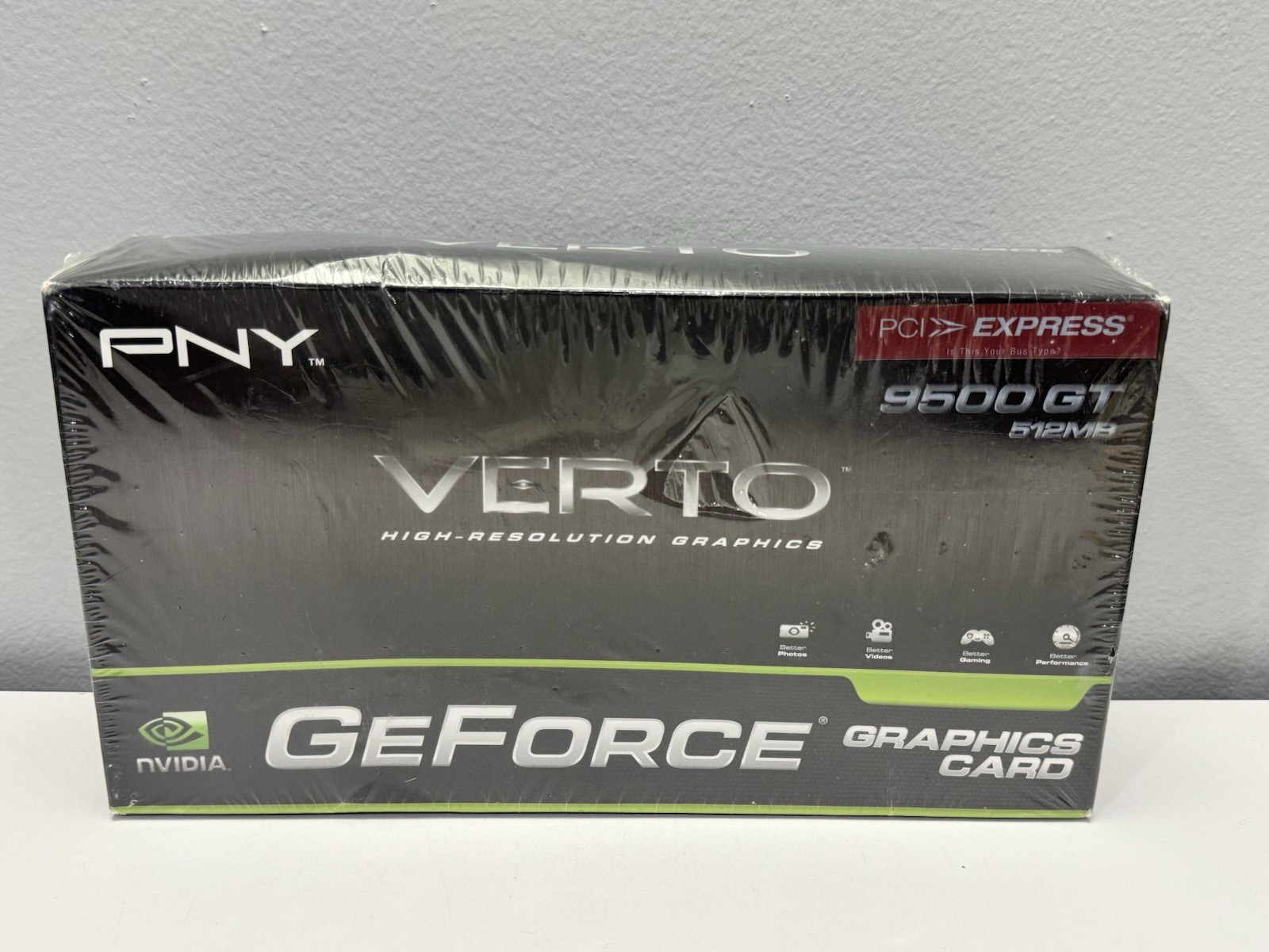 GeForce PNY Verto 9500GT 512MB Computer Graphics Card New In Box NOS