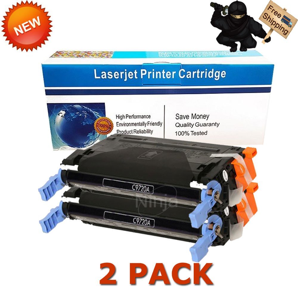 2PK Black C9720A Toner Cartridge For HP 641A LaserJet 4600 4600DN 4610N 4650DN