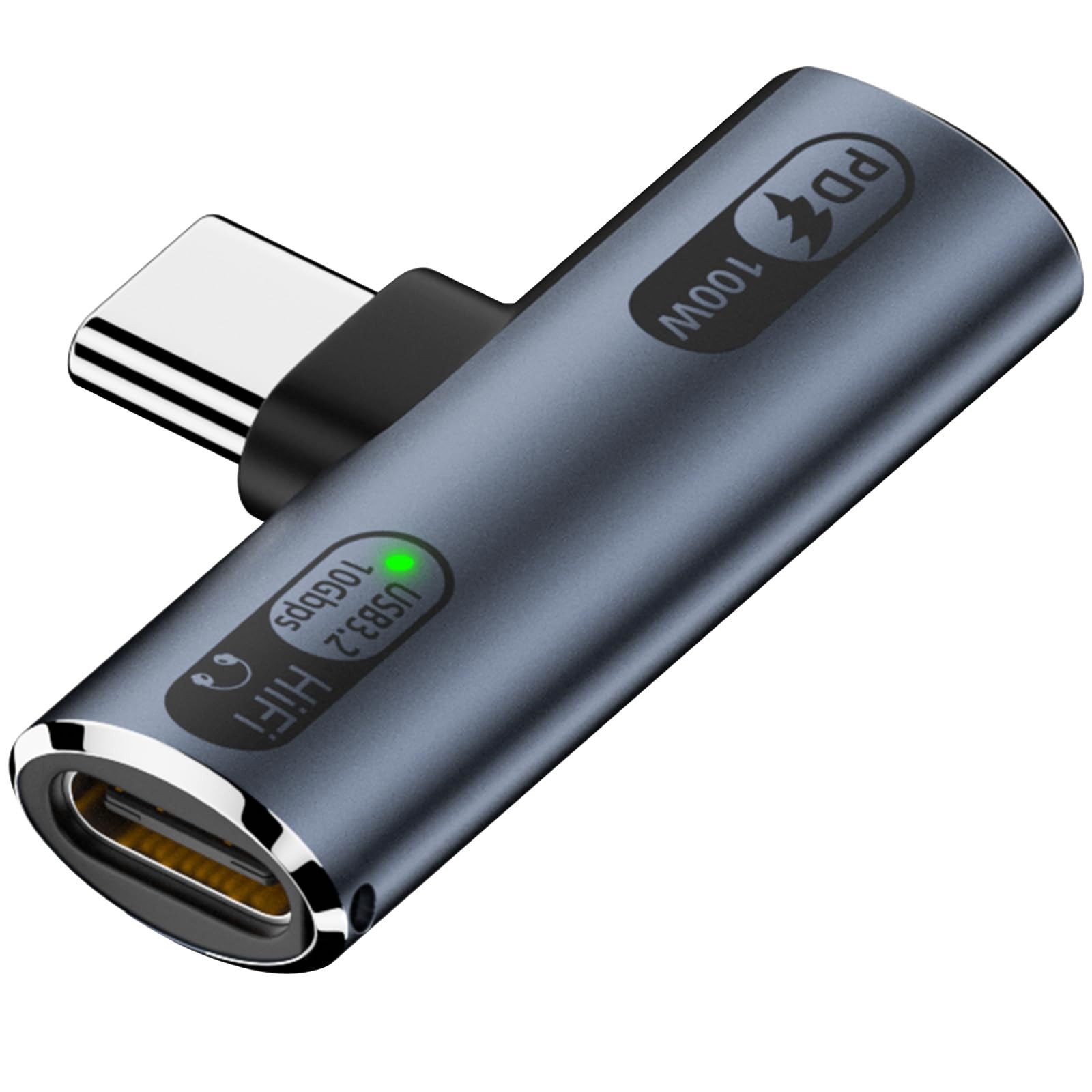 USB C Splitter with 100W Fast Charging, Dual USB C Headphone and Charger Adapter