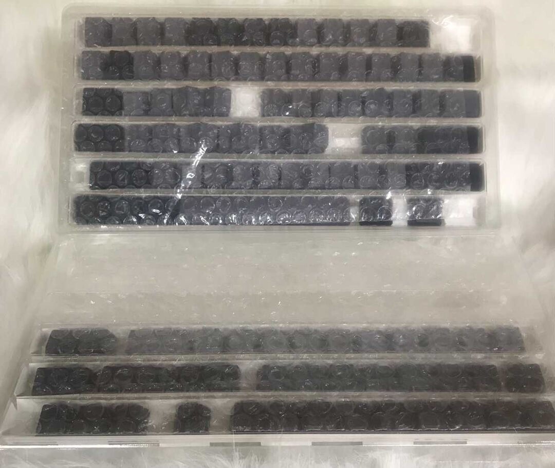 Drop Two Tone Shine Through Keycaps Gray 104 Count