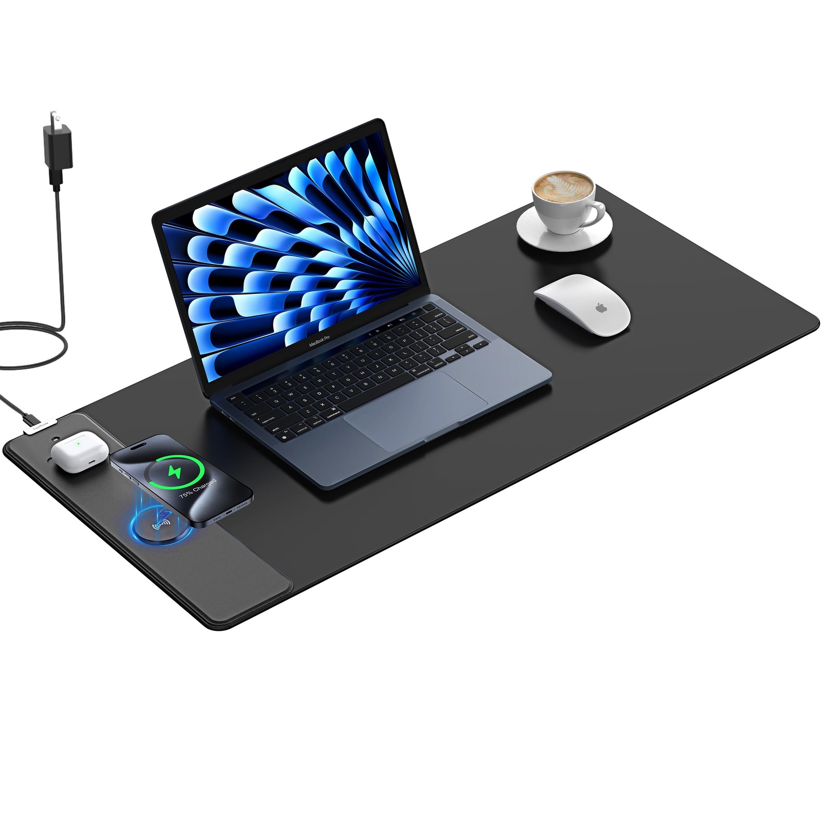 TopMade Wireless Charging Mouse Pad, Gaming Mousepad Home Office Large Desk P...
