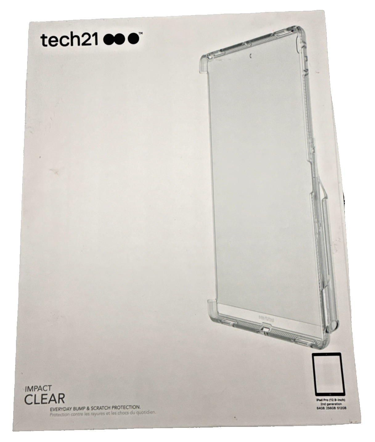 Tech21 Impact Clear Case iPad Pro 12.9 2nd Gen Clear NWT