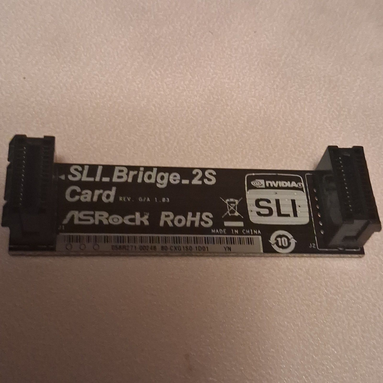 NVIDIA SLI Bridge SLI_Bridge_2S 80-CXG1S0-1D01 OEM Cable Connector Unused