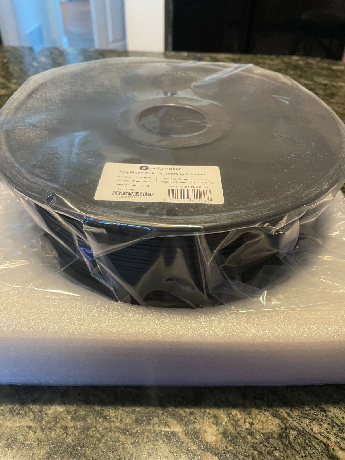 Polymaker PolyPlus, PLA, 3 KG, 1.75 mm, (True White) & (True Black) 3D Printing