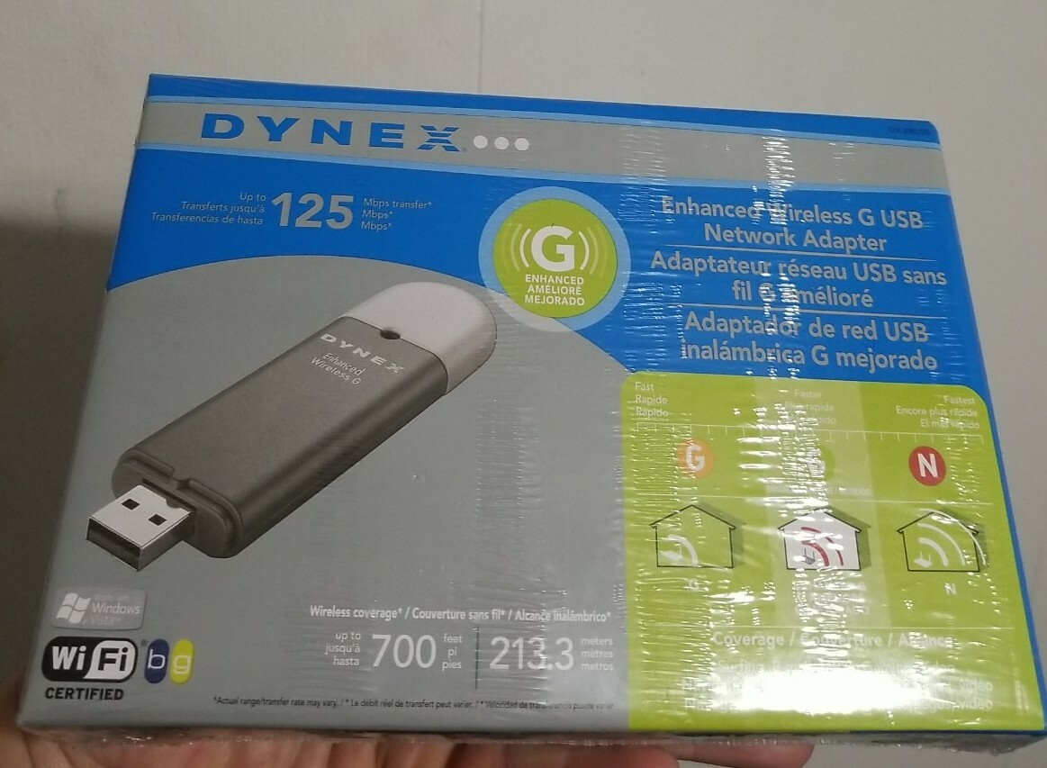 Dynex DX-EBUSB Wireless-G USB 2.0 Network Adapter 