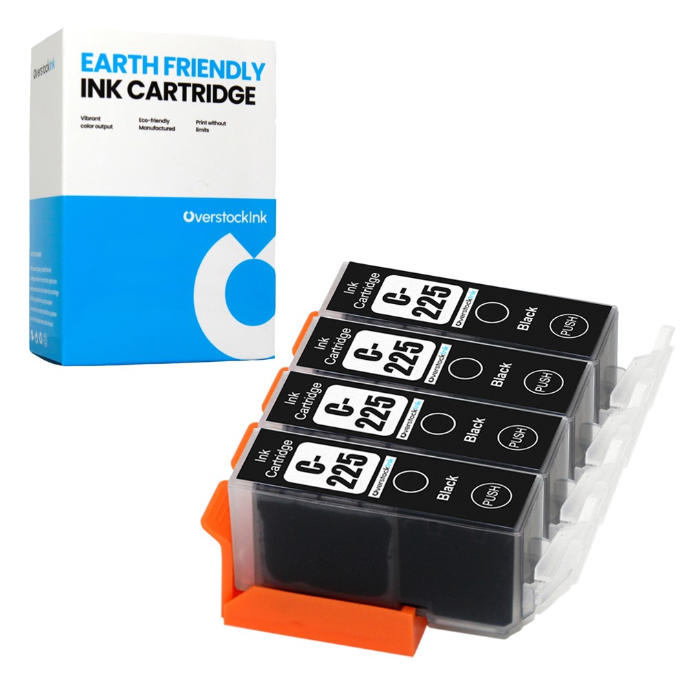 4-Pack Compatible OSI PGI-225 Black Ink Cartridges for Canon PIXMA MX882 MX890