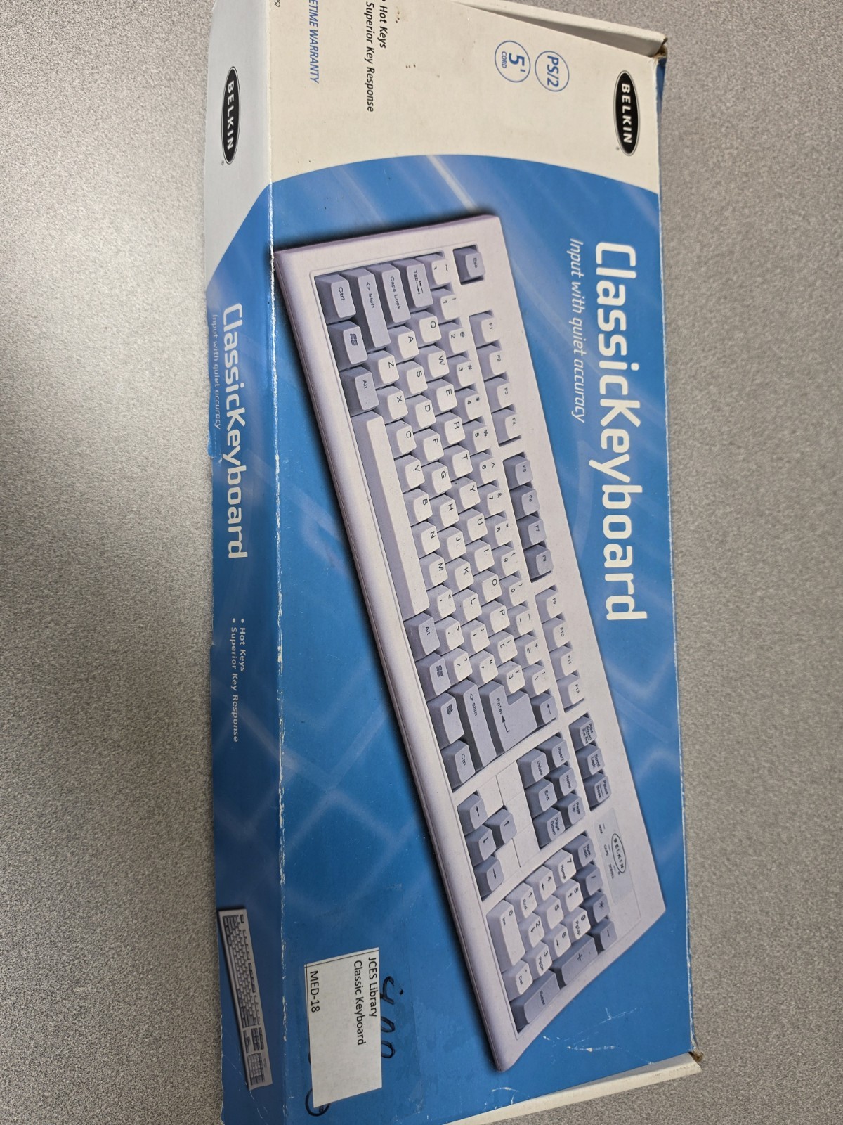 Vintage White Belkin USB Keyboard Classic Keyboard Clicky F8E206-PS2