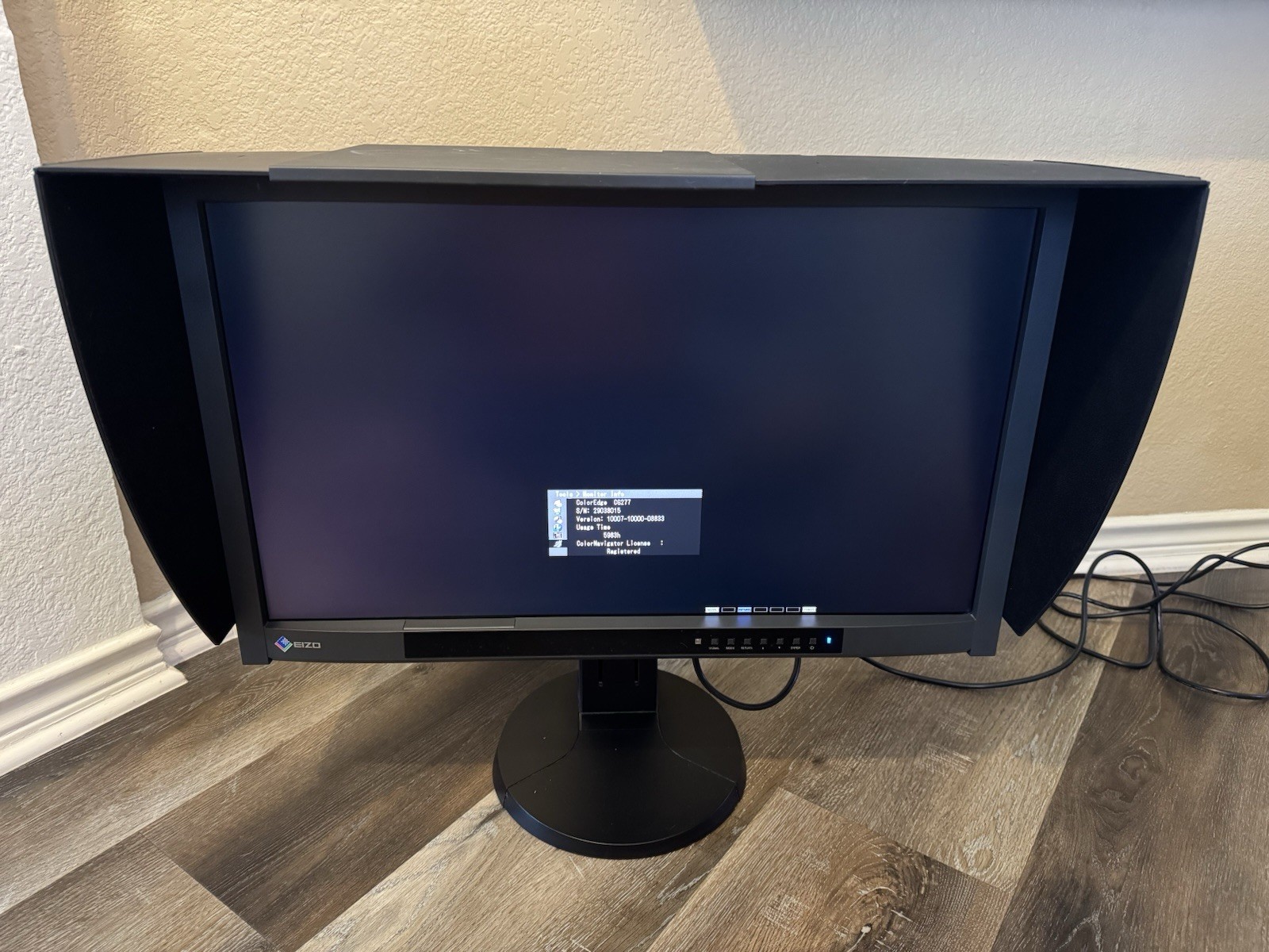 EIZO CG277-BK 27 Inch Monitor HDMI DisplayPort Black 5983 Hours Used