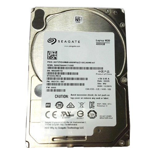 Seagate Barracuda 4TB ST4000LM016 128MB SATA 2.5" Laptop Hard Disk Drive -15mm