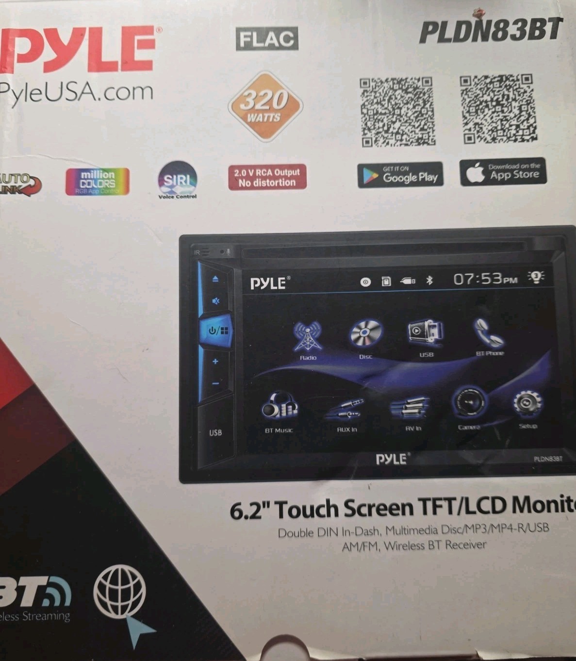 Pyle 6.2" Touch Screen  TFT/LCD Monitor NOB/Damaged Box