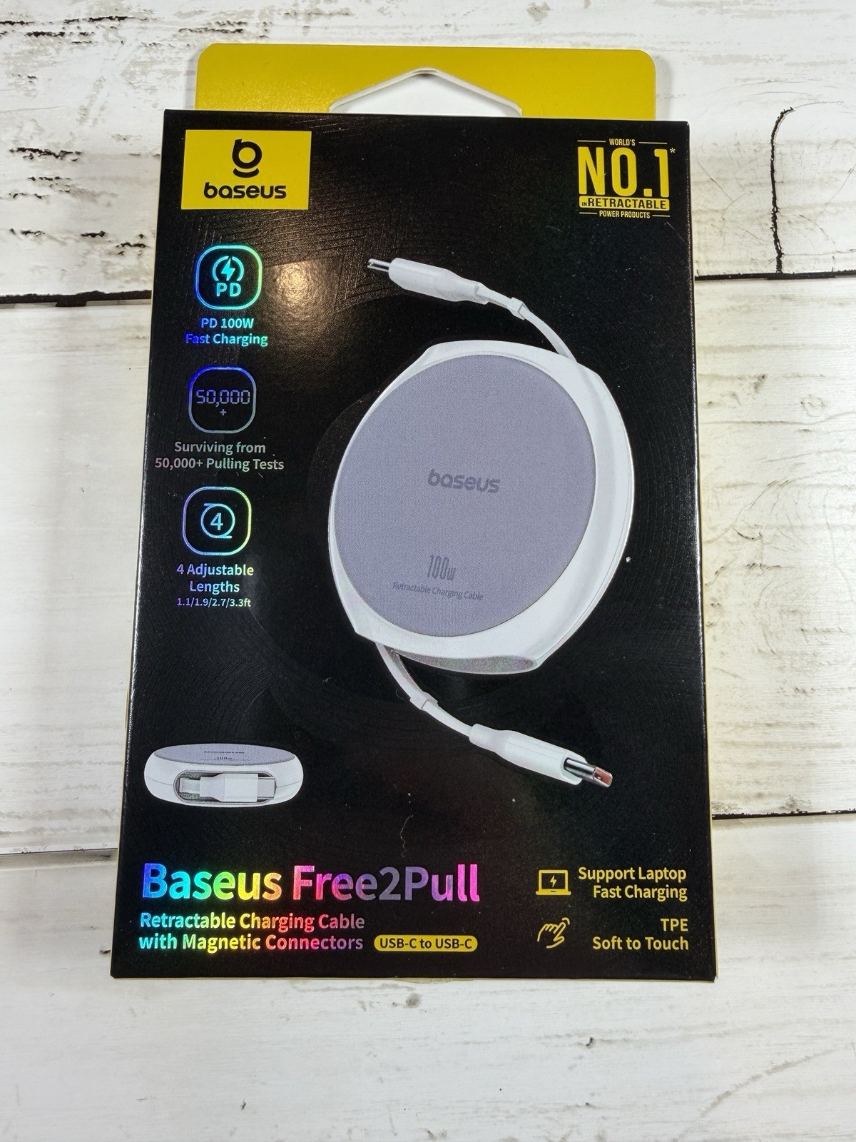 Baseus Free2Pull Retractable USB-C to USB-C Charging Cable 100W