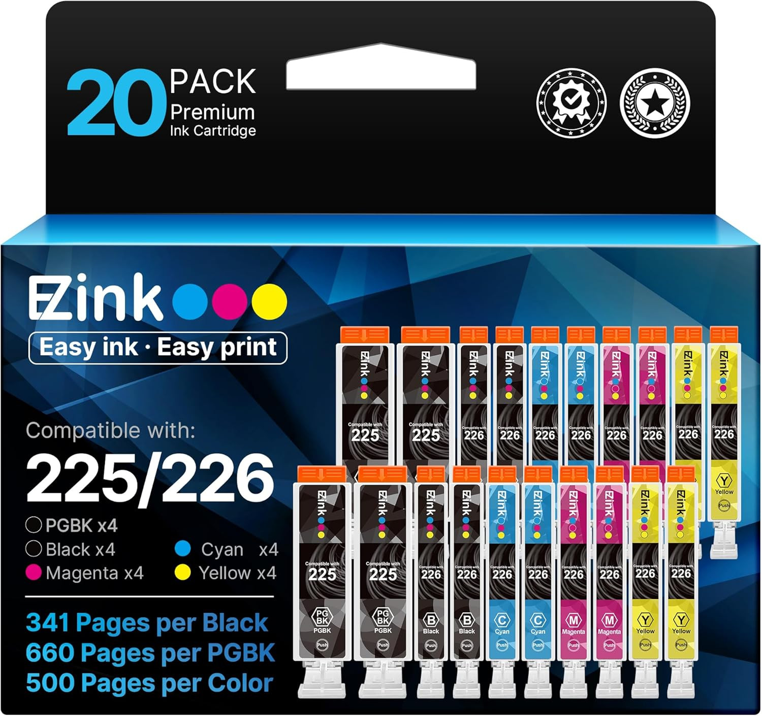 Compatible Ink Cartridges for Canon PGI-225 CLI-226 for 225 226 Ink | PGI225 CLI