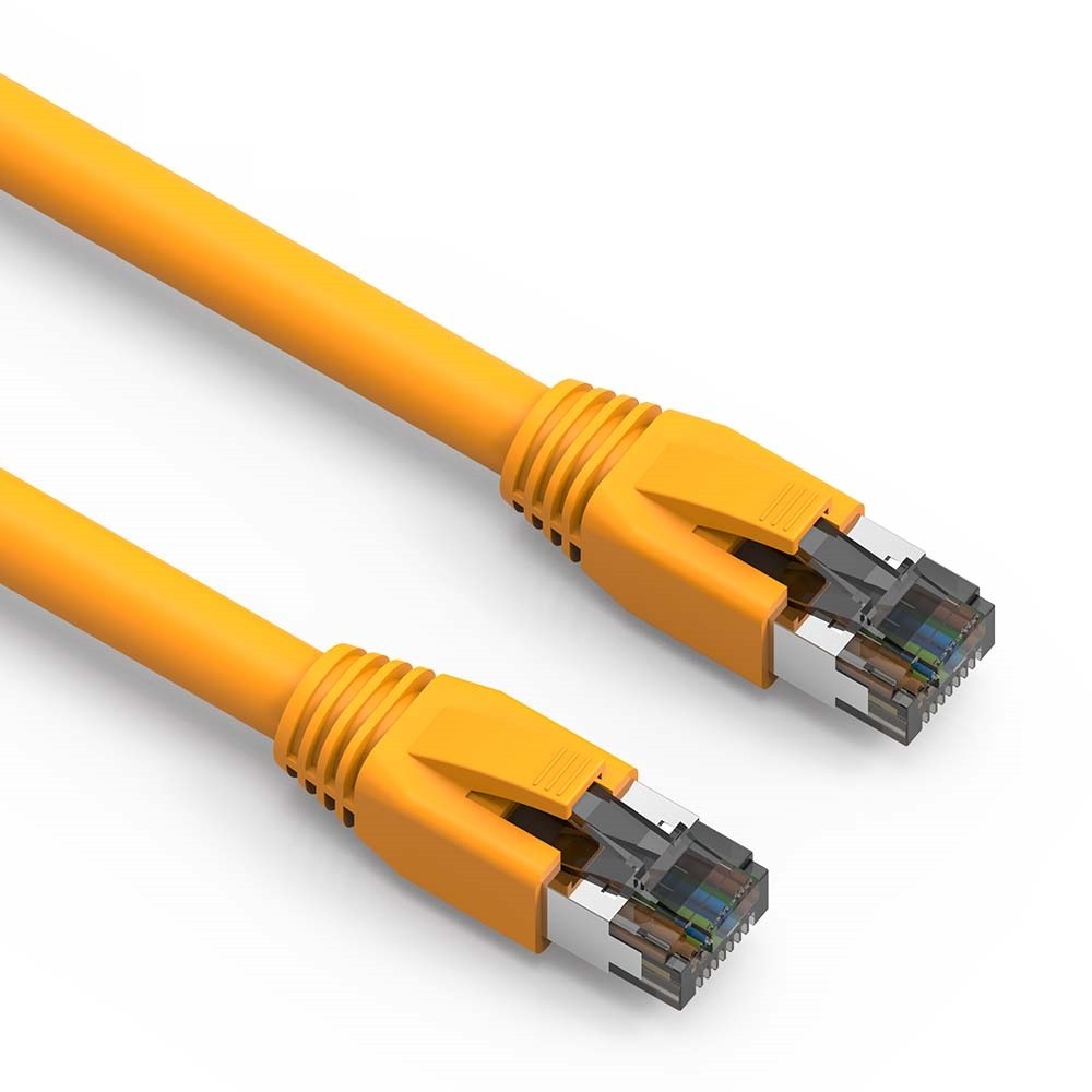 3Ft CAT8 S/FTP Ethernet Network Cable Yellow 24AWG