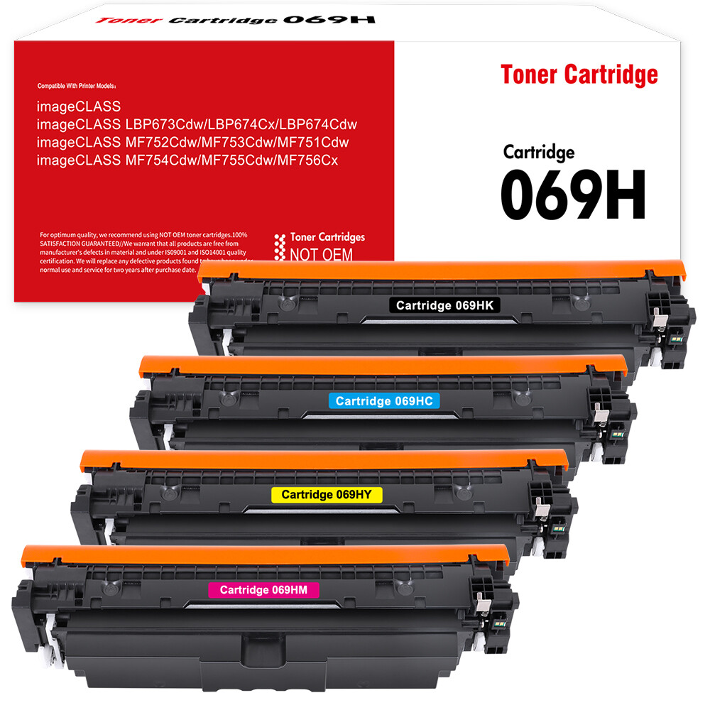 4PK Toner Cartridge 069 H Compatible For Canon 069 LBP674Cdw MF756Cx MF753Cdw
