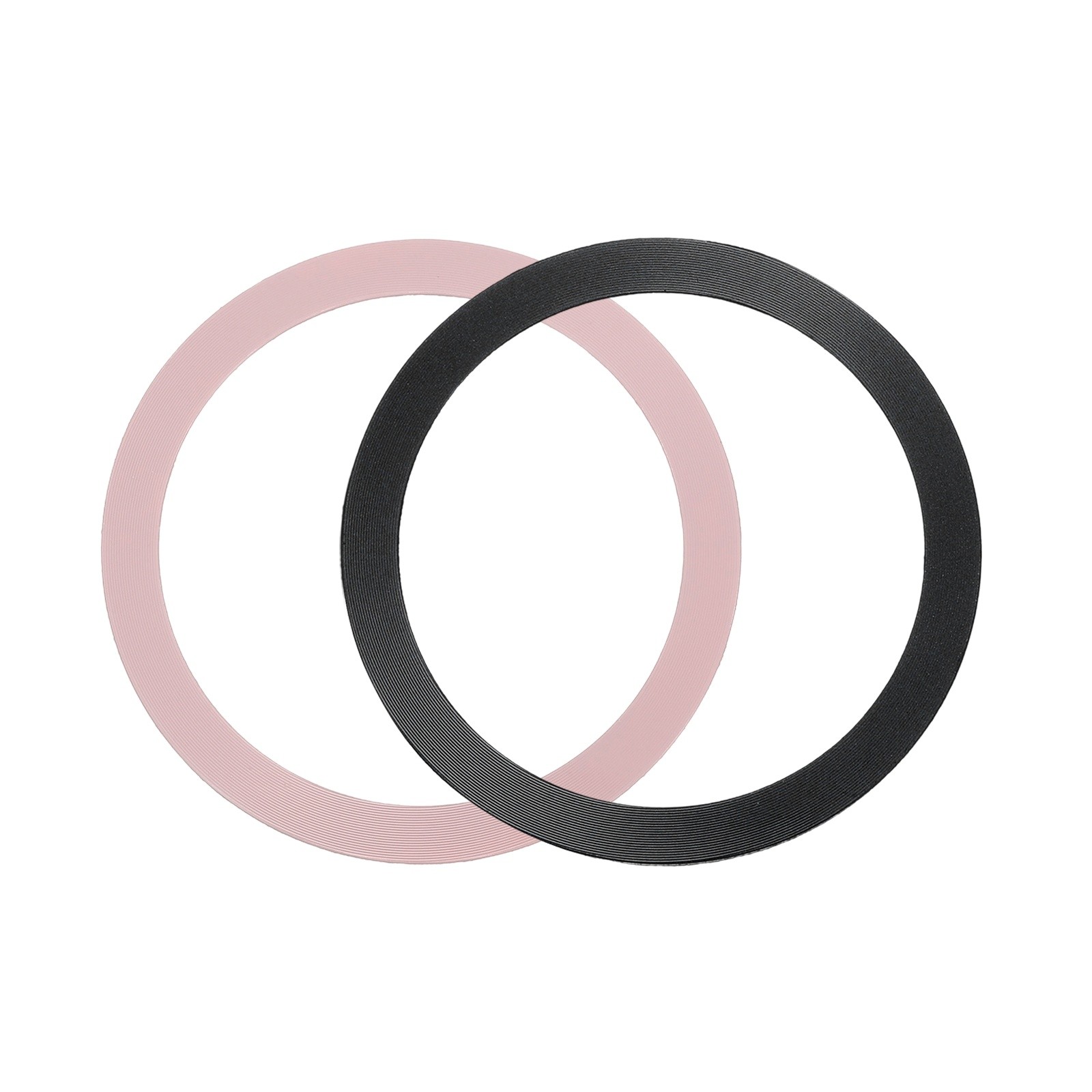 2 Pcs Black, Rose Gold Magnetic Adapter Ring Wireless Charger Conversion Kit