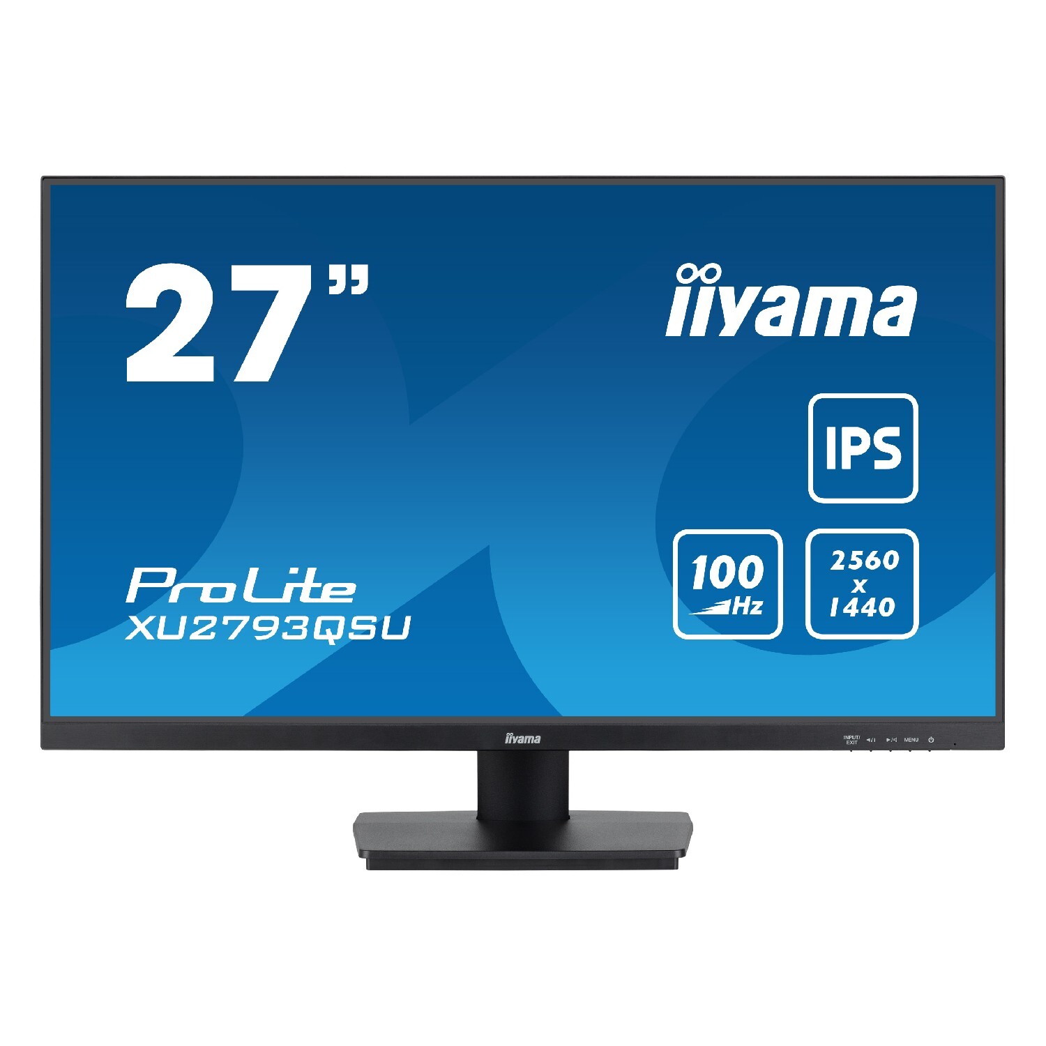 IIYAMA 27" ProLite IPS WQHD 100Hz 1ms Monitor 1:1300 250 cd/m2 16:9 HDMI DP