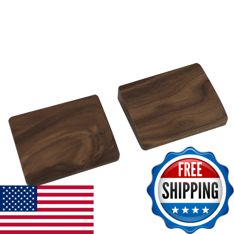 Ymdk 2 Pcs Mini Wood Wrist Rest Portable Movable Solid Wooden Walnut Beech For