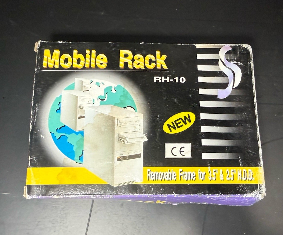 Vintage RH-10 IDE Mobile Rack 3.5” 2.5” HDD Removable Frame Sealed NOS