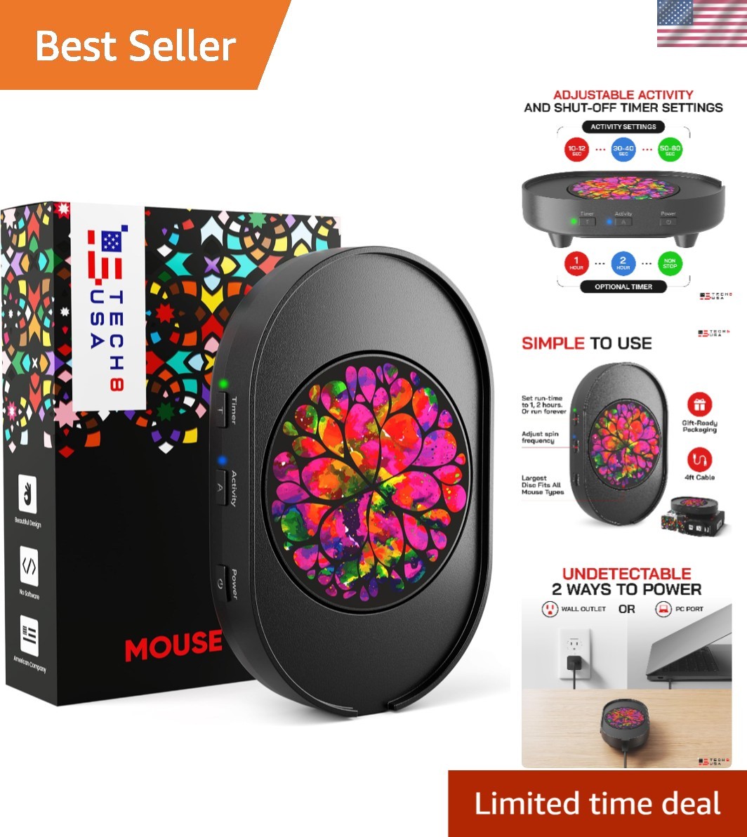 Mega Disc Mouse Mover Jiggler - Adjustable & Undetectable USB Device in Lava