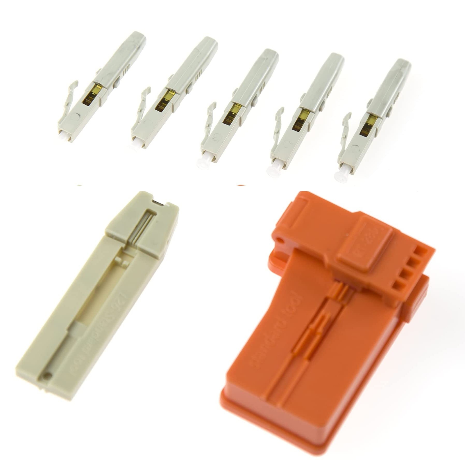10pcs LC MM Fiber Optic Quick Connectors Multi Mode Fiber Mechanical Fast Con...